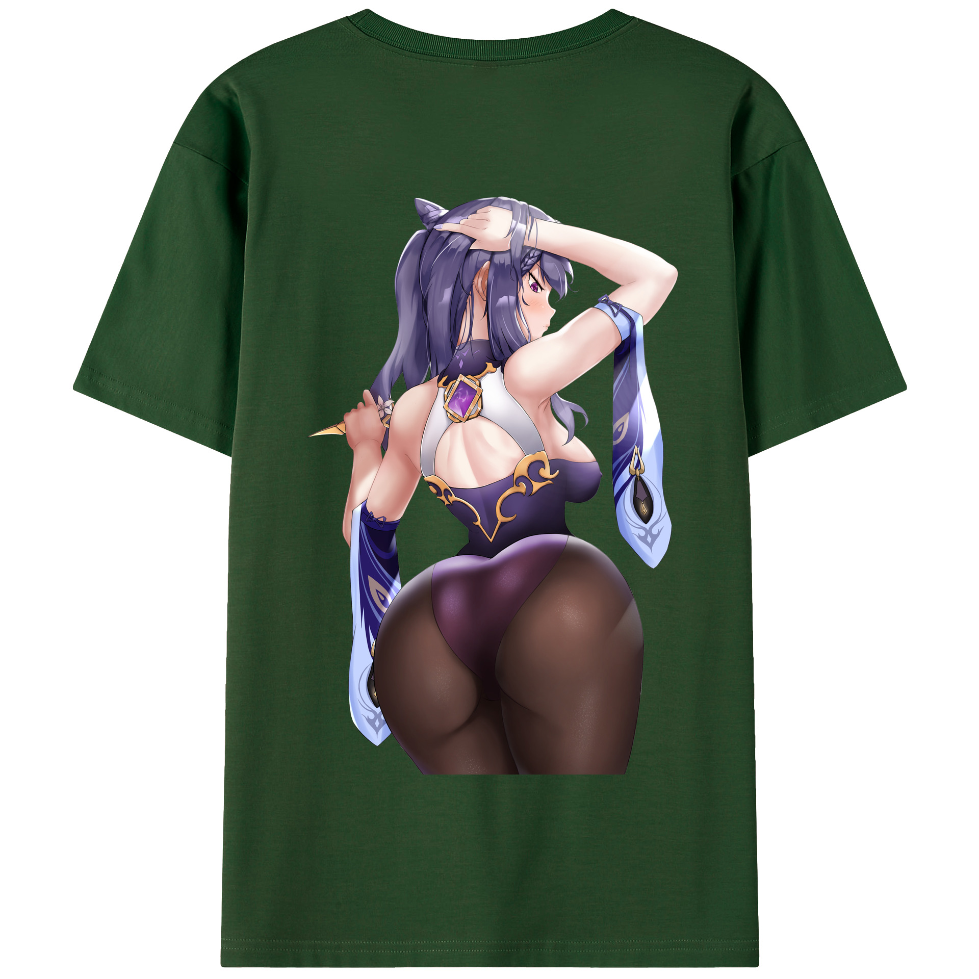 げんし神 刻晴 こくせい genshin Kokusei 綿100％半袖Tシャツ（背面プリント）